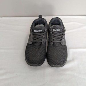 Suadex Steel Toe Black Sneaker Shoes men's size 5.5 woman's 7.5 euro 38